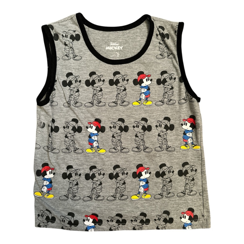 Disney Mickey Mouse Gray and Black Tank Top